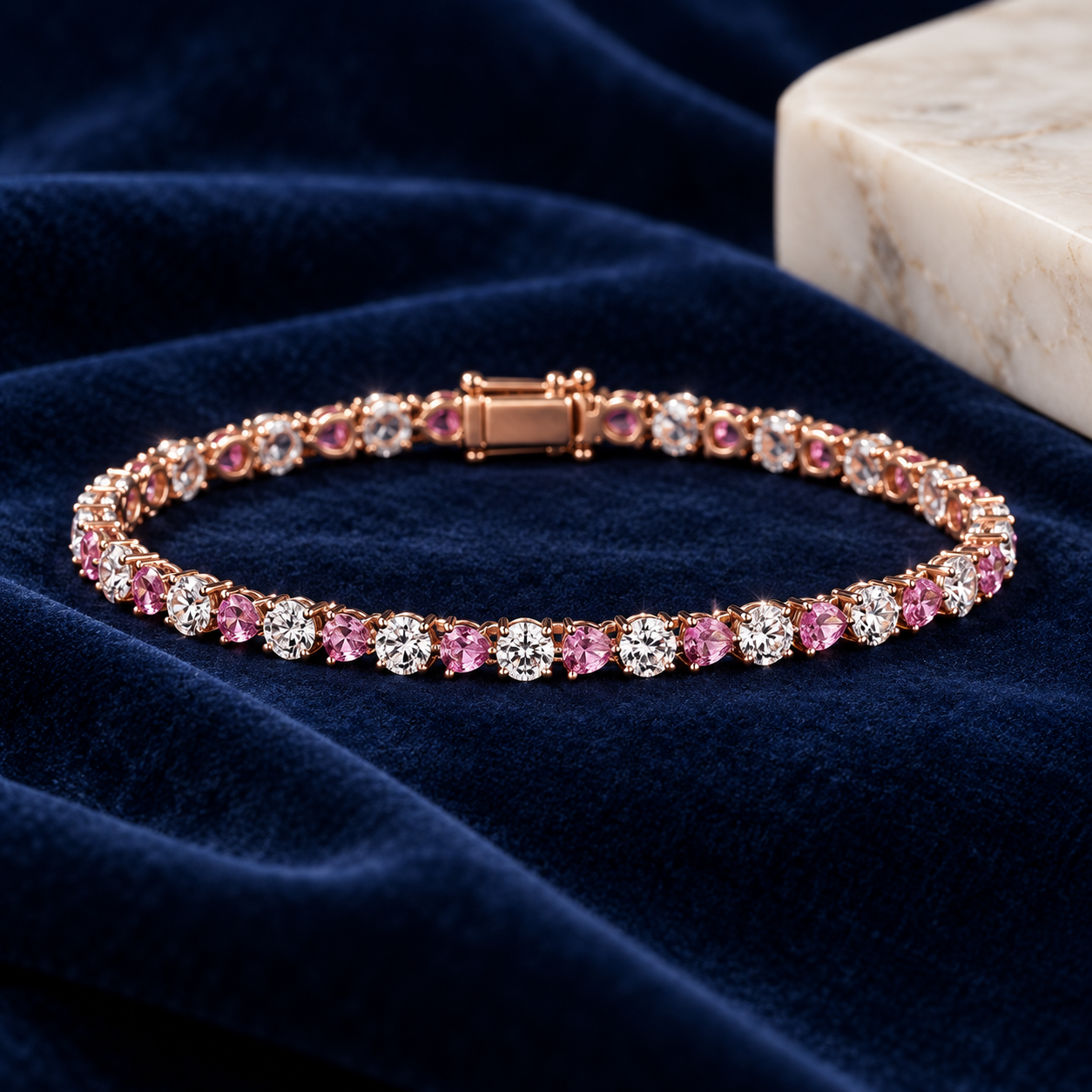 Propuesta: Pulsera Tennis rosa